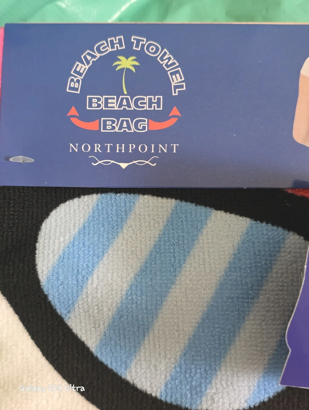 3 Piece Beach/ Pool Set: Towel Bag, Cup, & Flip Flops Sz 7/8 NEW